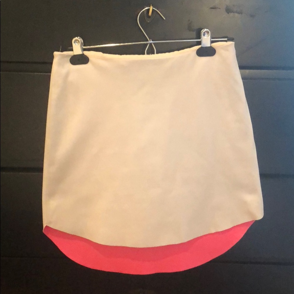 TOPShop White color block pink skirt size 6